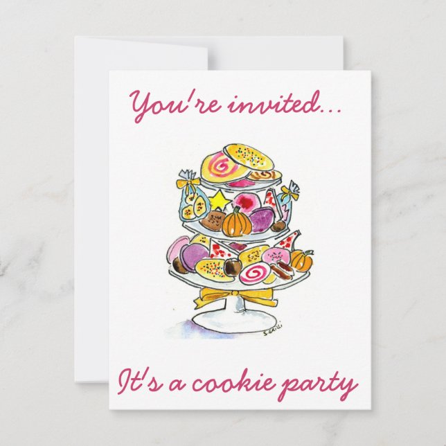 cookie tray  You're invited..., It's a coo... Invitation (Front)