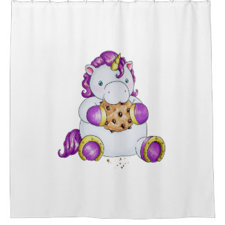 Cookie Unicorn Shower Curtain