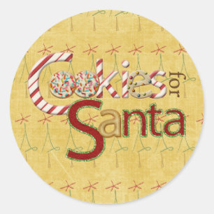 Cookies and Candy for Santa Classic Round Sticker