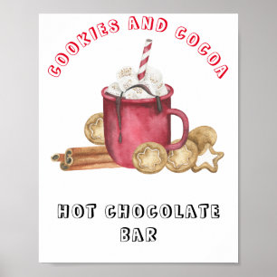 Cookies and cocoa baby shower Hot chocolate bar Poster