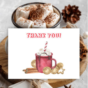 Cookies and cocoa baby shower Thank you Card