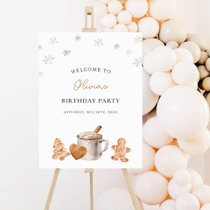 Cookies and Cocoa Birthday Welcome Poster