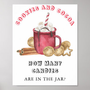 Cookies and cocoa Guess how many candies Poster