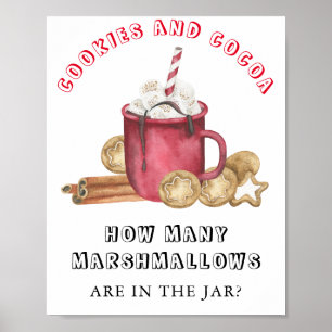 Cookies and cocoa Guess how many MARSHMALLOWS Poster