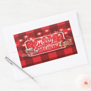 Cookies and Cocoa Merry Christmas  Rectangular Sticker
