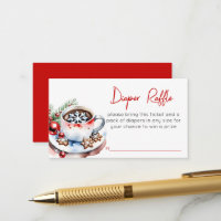 Cookies and cocoa winter Christmas diaper raffle