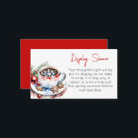 Cookies and cocoa winter Christmas display shower Enclosure Card<br><div class="desc">Cookies and cocoa simple minimalist modern Christmas winter themed tea party shower display shower enclosure card watercolor hot chocolate cup with snowflakes baubles and cookies</div>