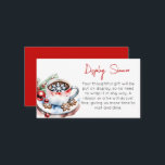 Cookies and cocoa winter Christmas display shower Enclosure Card<br><div class="desc">Cookies and cocoa simple minimalist modern Christmas winter themed tea party shower display shower enclosure card watercolor hot chocolate cup with snowflakes baubles and cookies</div>