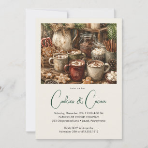 Cookies and CocoaChristmas Party Invitation