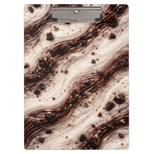 Cookies and Cream Milkshake Marble Texture Design Clipboard