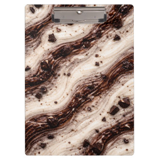 Cookies and Cream Milkshake Marble Texture Design Clipboard