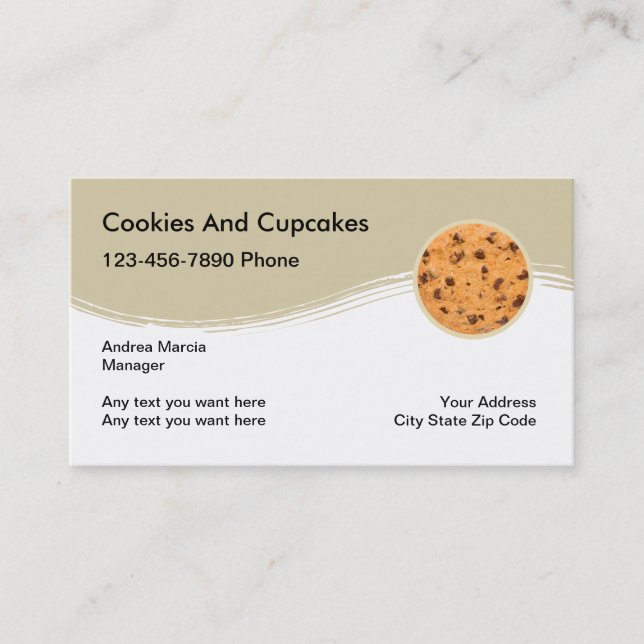 Cookies And Cupcakes Business Cards (Front)