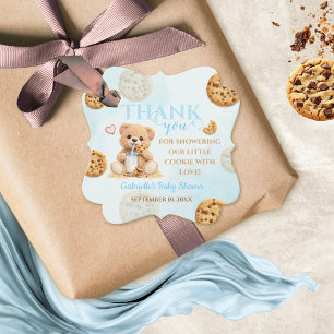Cookies and Milk Baby Shower - Teddy Baby Shower Favour Tags