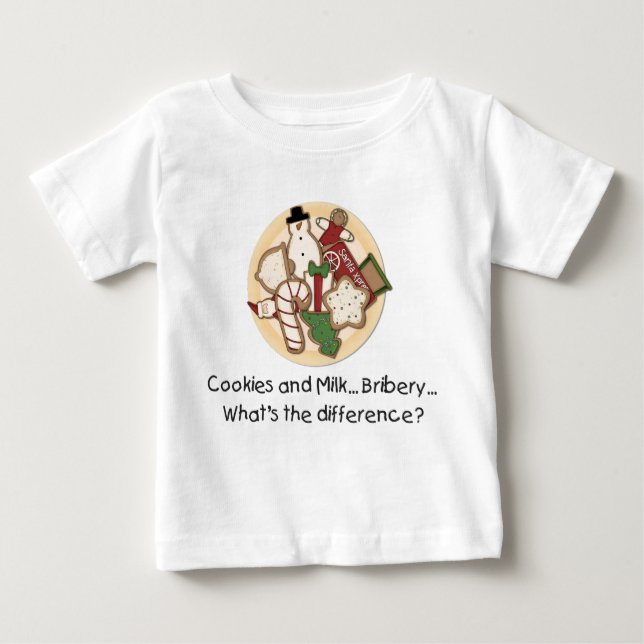 Cookies and Milk...Bribery... Toddler Long Sleeve Baby T-Shirt (Front)