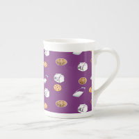 Cookies and milk on purple
