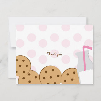 Cookies and Milk Thank You Note Cards