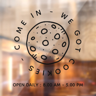 Cookies Bakery Store Simple Business Open Hours