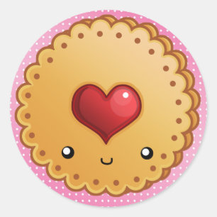 cookies+BG, cookie_luv Classic Round Sticker
