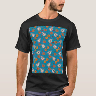 Cookies, buns: blue background pattern T-Shirt