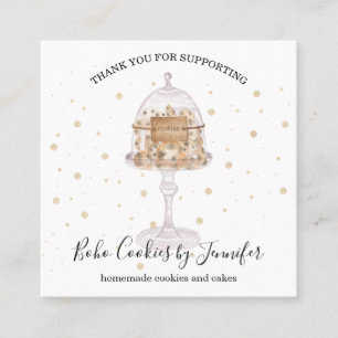 Cookies Cakes Bakery Cute Square Business Card