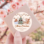 Cookies Christmas Birthday Party  Classic Round Sticker<br><div class="desc">Cookies Christmas Birthday Party Classic Round Sticker</div>