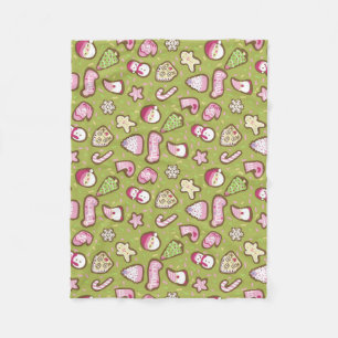 Cookies Christmas Green Fleece Blanket