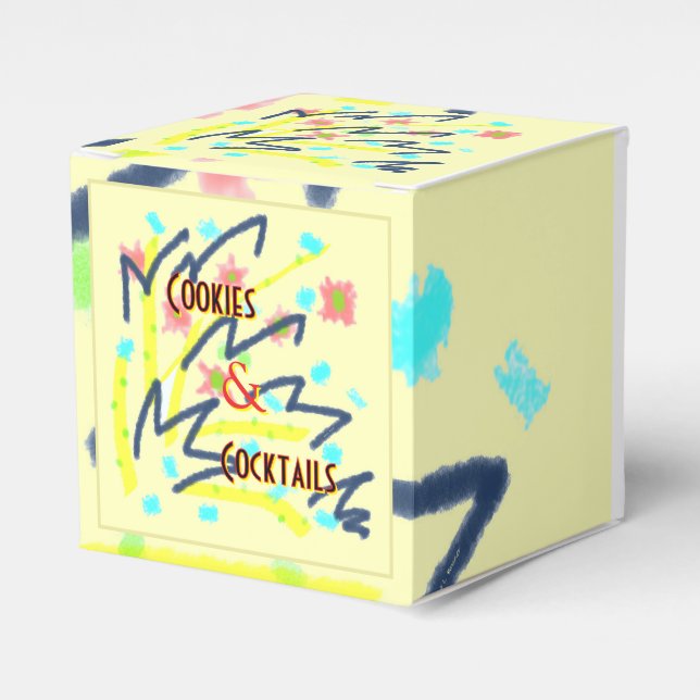 Cookies & Cocktails Favour Box (Front Side)