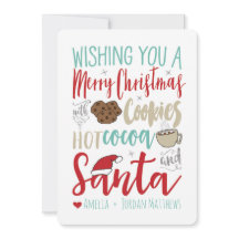 Cookies, Cocoa and Santa Christmas Card