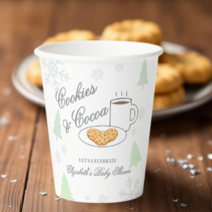 Cookies & Cocoa Baby Shower Paper Cups