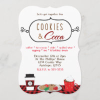 COOKIES & COCOA Holiday Party Invitations