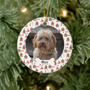 Cookies Custom Pet Puppy Dog Photo Ceramic Tree Decoration