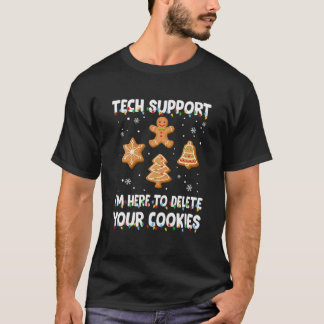 Cookies Eater Computer Tech Support Joke Christmas T-Shirt