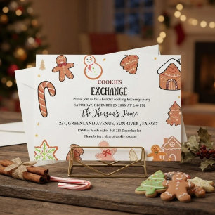 Cookies Exchange Christmas Party Invitation