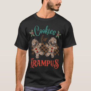 Cookies For Krampus Creepy Gingerbread Man Horror T-Shirt