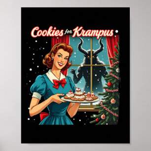 Cookies For Krampus Funny Christmas Xmas Krampus G Poster