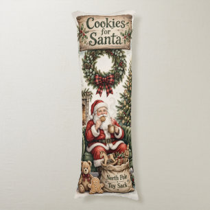 Cookies for Santa Body, Vertical Farmhouse Christm Body Cushion