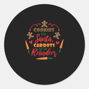 Cookies for Santa, carrots for the reindeer Classic Round Sticker