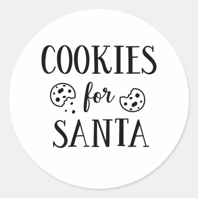 Cookies For Santa Christmas Gift Classic Round Sticker (Front)
