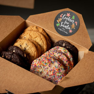 Cookies For Santa Classic Round Sticker