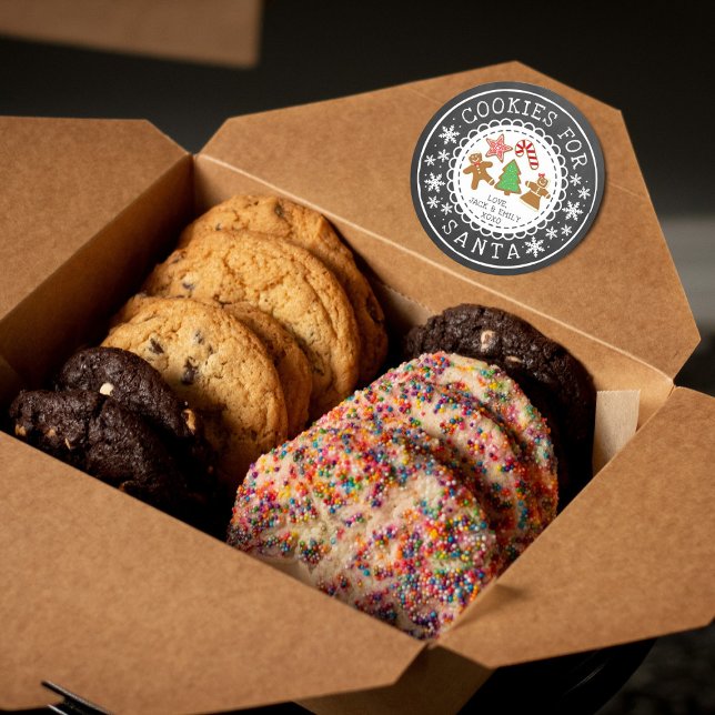 Cookies For Santa Classic Round Sticker (Creator Uploaded)