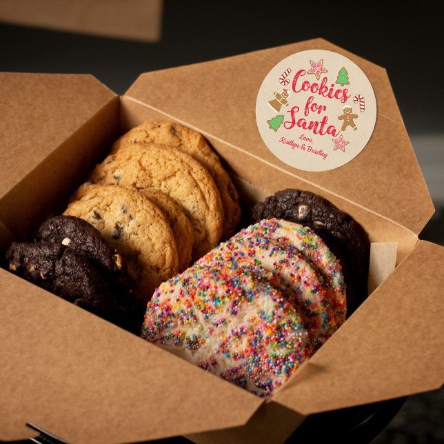 Cookies For Santa Classic Round Sticker (Creator Uploaded)