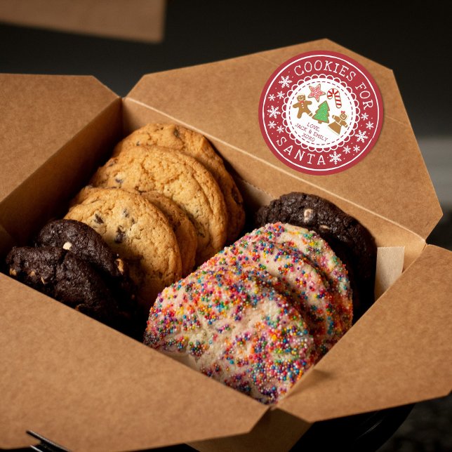 Cookies For Santa Classic Round Sticker (Creator Uploaded)