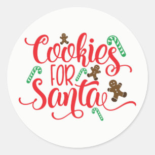 Cookies for Santa Classic Round Sticker