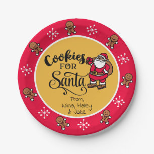 Cookies for Santa Claus Paper Plate