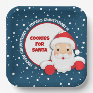 Cookies for Santa Custom Christmas Paper Plate