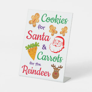 Cookies for Santa, Cute & Colourful Tabletop Sign