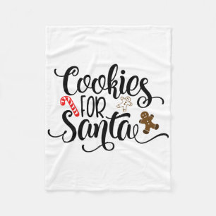 Cookies For Santa Fun Christmas  Fleece Blanket