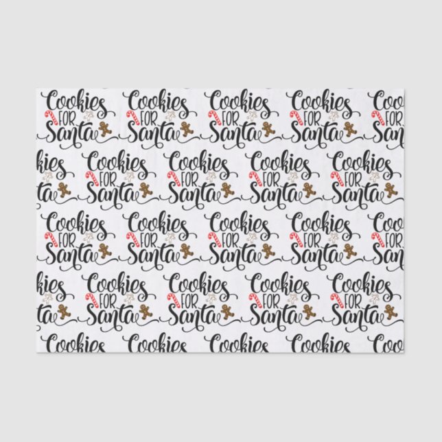Cookies for Santa Fun Christmas Tissue Paper (Front)