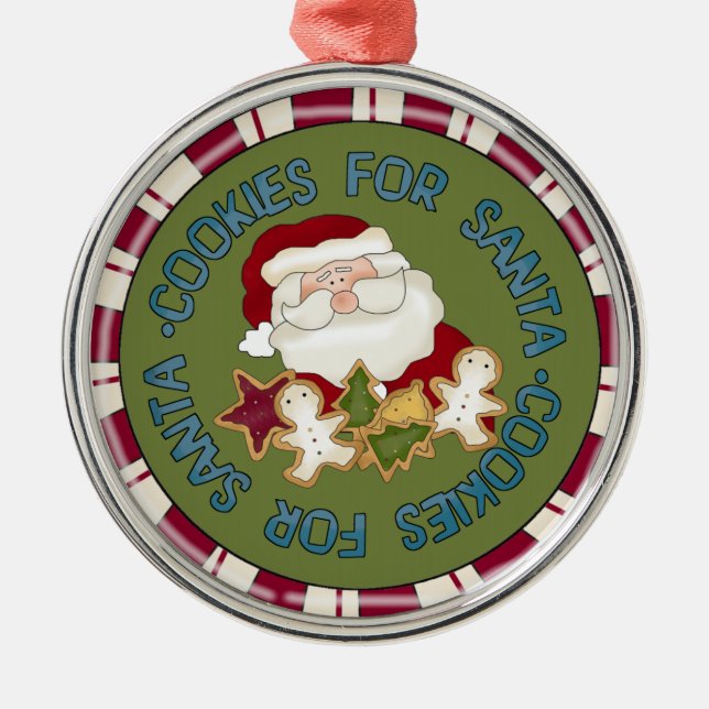 Cookies for Santa Keepsake Ornament (Front)
