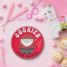 Cookies for Santa Plate Red